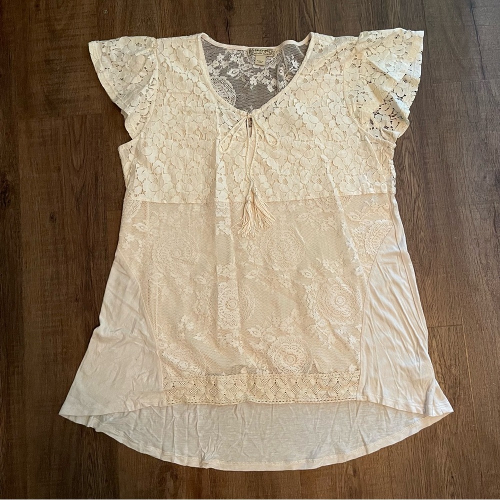 Energe World Wear Lace Top- Petite XL